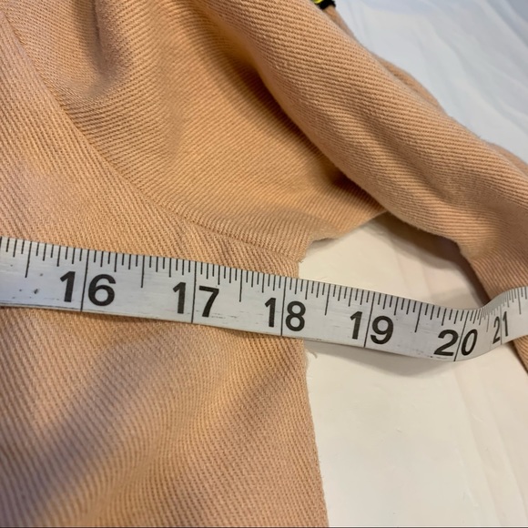 🆕 NWT Zaful zip up/snap peach canvas flight jacket commanding officer patch - Picture 9 of 12